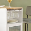 SoBuy FWT99-WN Barový stůl Jídelní stůl Kuchyňský stůl Odkládací stolek Bílo-přírodní 108x105x40cm