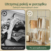 SoBuy KLS03-II-HG, Rozkládací stojan na oblečení, Robustní stojan na oděvy, Nastavitelný otevřený šatník s tyčemi na zavěšení do ložnice, Šatna, Šedá