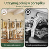 Předprodej | SoBuy KLS19-SCH, nástěnný věšák na oblečení se 4 tyčemi + 4 police MDF, otevřená šatní skříň, nosnost 120 kg do ložnice, 265x48x220 cm, průmyslová černá