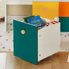 SoBuy KMB82-W Dětská lavice Úložný box s kolečky Úložný prostor na hračky Barevné 100x46x37cm