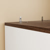SoBuy | Dvoudveřová skříň Matná bílá do ložnice předsíně | Tmavý dub 3 zásuvky | Šatní skříň s LED osvětlením a tichým dovíráním | 70×55×187 cm | Nosnost 50 kg | KSB04-W