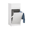 SoBuy BZR110-W Prádelní skříň Koš na prádlo Koupelnová skříňka Koupelnový nábytek Bílá 40x86x39cm