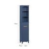 SoBuy BZR112-B Vysoká skříňka Koupelnová skříňka Úzká koupelnová polička Koupelnový nábytek Modrá 35x170x30cm