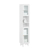SoBuy BZR118-W Vysoká skříňka Koupelnová skříňka Úzká polička Koupelnový nábytek Bílá 30x171x30cm