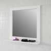 BZR16-W Zrcadlová nástěnné zrcadlo koupelnové zrcadlo s policí závěsné zrcadlo koupelnový nábytek bílá
