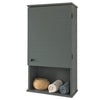 SoBuy BZR25-DG Nástěnná skříňka s jedněmi dvířky a jednou přihrádkou, koupelnová skříňka, tmavě šedá