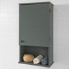 SoBuy BZR25-DG Nástěnná skříňka s jedněmi dvířky a jednou přihrádkou, koupelnová skříňka, tmavě šedá