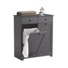 SoBuy BZR33-DG Skříňka do koupelny Multifunkční Koš na prádlo Prádelní skříň Tmavě šedá