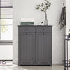 SoBuy BZR33-DG Skříňka do koupelny Multifunkční Koš na prádlo Prádelní skříň Tmavě šedá