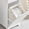 SoBuy BZR73-W Prádelní skříň Pytel na prádlo Koš na prádlo Koupelnový nábytek Bílá 40x90x38cm