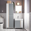 SoBuy BZR76-HG Vysoká skříňka Koupelnová skříňka Koupelnová police Koupelnový nábytek Světle šedá 50X181X30cm