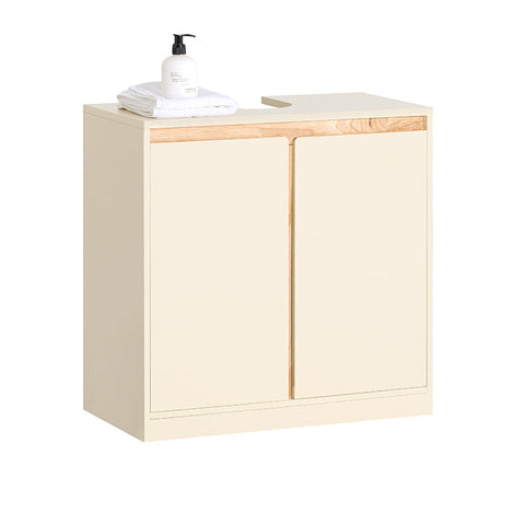 SoBuy BZR78-MI Skříňka pod umyvadlo Koupelnová skříňka Koupelnový nábytek Béžová 60x60x30cm