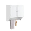 SoBuy BZR84-W Nástěnná skříňka Koupelnová skříňka Kuchyňská skříňka Lékárnička Koupelnový nábytek Bílá 60x60x30cm