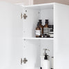 SoBuy BZR91-W Vysoká skříňka Koupelnová skříňka Koupelnová police Koupelnový nábytek Bílá 34X170,5X30cm
