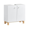 SoBuy BZR92-W Skříňka pod umyvadlo Umyvadlová skříňka Koupelnová skříňka Koupelnový nábytek Bílá 60x60x30cm