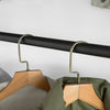 SoBuy FRG109-SCH Teleskopický šatní systém se 2 šatními tyčemi Úložný systém na šaty Policový systém na šaty