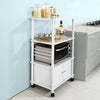 FRG12-W kuchyňský vozík skříňka do mikrovlny bílá 60x115x40cm