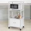 FRG12-W kuchyňský vozík skříňka do mikrovlny bílá 60x115x40cm