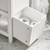 FRG126-W vysoká skříňka do koupelny koupelnová police koupelnový koupelnový nábytek bílá