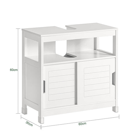 FRG128-W Skříňka pod umyvadlo, koupelnový nábytek, koupelnová skříňka s podložkou, bílá