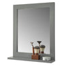 FRG129-SG Zrcadlové nástěnné zrcadlo Koupelnové zrcadlo s policí Tmavě šedé 40x50x10cm