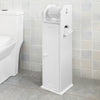 FRG135-W držák na toaletní papír koupelnová police stojící skříňka bílá 20x78x18cm