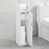 FRG135-W držák na toaletní papír koupelnová police stojící skříňka bílá 20x78x18cm