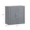 SoBuy FRG231-HG Nástěnná skříňka Koupelnová skříňka Kuchyňská skříňka Skříňka na léky Koupelnový nábytek Šedá 60x60x30cm