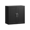 SoBuy FRG231-SCH Nástěnná skříňka Koupelnová skříňka Kuchyňská skříňka Skříňka na léky Koupelnový nábytek Černá 60x60x30cm