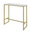 SoBuy FSB34-G Barový stůl se zlatým kovovým rámem Vysoký stůl Kuchyňský stůl Kuchyňský bar 100x106x40cm
