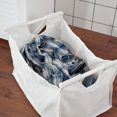 SoBuy FSR40-W Prádelní truhla Lavice na prádlo Koš na prádlo Bílá 50x53x35cm