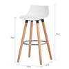 SoBuy FST86-W Barová židle Barová stolička Pultová stolička Bílé výška sedáku: 70 cm