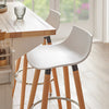 SoBuy FST86-W Barová židle Barová stolička Pultová stolička Bílé výška sedáku: 70 cm