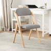SoBuy FST92-N Skládací židle Kuchyňská židle s čalouněným sedákem a opěradlem Šedá 47x79x57cm