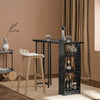SoBuy FWT100-SCH Barový stůl Jídelní stůl Kuchyňský stůl Odkládací stolek Černý 120x105x50cm