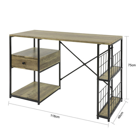 SoBuy FWT61-N Psací stůl Počítačový stůl Pracovní stůl Kancelářský stůl 118x75x48cm