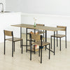 SoBuy FWT62-N Skládací jídelní stůl se 3 policemi Kuchyňský stůl Dřevěný stůl Průmyslový design 180x77x60cm