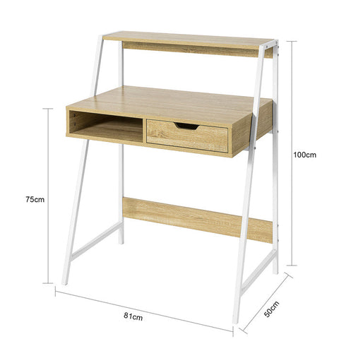 SoBuy FWT63-N Počítačový stůl Pracovní stůl Kancelářský stůl Přírodní 81x100x50cm