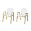 SoBuy KMB24-Wx2 Sada 2 židlí Výškově nastavitelné Bílé Výška sedáku 23-35cm