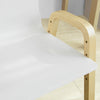 SoBuy KMB24-Wx2 Sada 2 židlí Výškově nastavitelné Bílé Výška sedáku 23-35cm