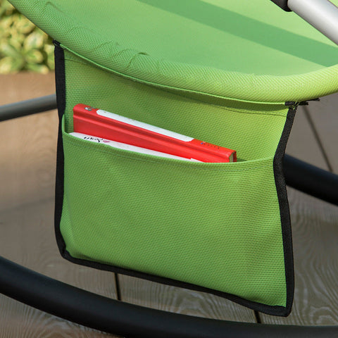 SoBuy OGS28-GR Houpací lehátko Opalovací lehátko Relaxační lehátko Zahradní lehátko s taškou Zelená Nosnost 150 kg