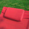 SoBuy OGS28-R Houpací lehátko Opalovací lehátko Relaxační lehátko Zahradní lehátko s taškou látkou Červená Nosnost 150 kg