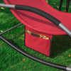 SoBuy OGS28-R Houpací lehátko Opalovací lehátko Relaxační lehátko Zahradní lehátko s taškou látkou Červená Nosnost 150 kg