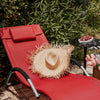SoBuy OGS38-R Zahradní lehátko Relaxační křeslo Lehátko s polštářem Červená 55x67x165cm