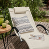 SoBuy OGS38-W Zahradní lehátko Relaxační křeslo Lehátko s polštářem Bílé 56x67x165cm
