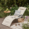 SoBuy OGS38-W Zahradní lehátko Relaxační křeslo Lehátko s polštářem Bílé 56x67x165cm