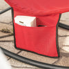 SoBuy OGS47-R Houpací lehátko Zahradní lehátko s boční kapsou Relaxační křeslo Červené