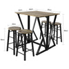 SoBuy OGT24-N 5 dílný jídelní stůl se 4 židlemi Skládací stůl Kuchyňský stůl Dřevěný stůl V industriálním vzhledu