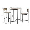 SoBuy OGT27-N 3 dílný barový stůl se židlemi Jídelní stůl Bistro stůl se 2 barovými židlemi Sedací souprava