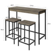 SoBuy OGT30-N 3 dílná sada barových stolů Bistro stůl se 2 barovými židlemi Kuchyňská linka s barovými židlemi Průmyslový